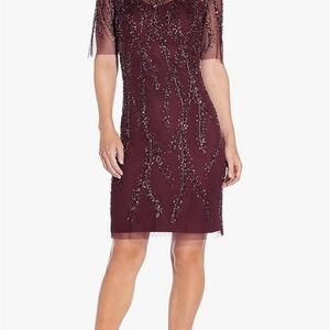 Adrianna Papell beaded sheath dress size 12